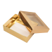 Sober doos. Deksel met venster 112x82x32 mm goud (100-stuks)