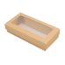 Sober doos. Deksel met venster 159x78x32 mm natuurlijk bruin (100-stuks)