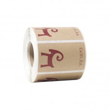 Etikett julbock 80x44 mm natur (500-pack)