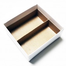 Insats i filer 82x78x19 mm naturbrun kartong (100-pack)