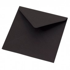 Kuvert svart 155x155 mm, (100-pack)
