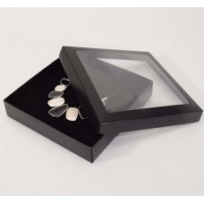 Smyckesask Sober fönster 160x160x32 mm svart (100-pack)