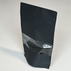 Standup pouches black window 180x90x290 mm 50-pack