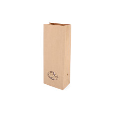 Konditoripåse Brun med PE barriär och  fönster 105x65x270 mm, 50-p