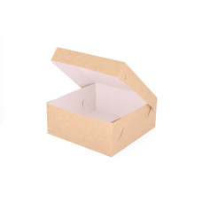 Klassisk Tårtkartong  260x260x110 mm Naturbrun (100-pack)