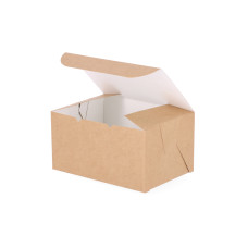 Klassisk Tårtkartong  140x100x75 mm Naturbrun (100-pack)