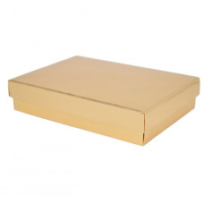 Sober ask och lock 159x112x32 mm guld (100-pack)