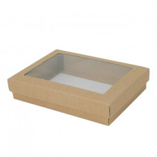 Prov: Sober ask och lock fönster 159x112x32 mm natur 