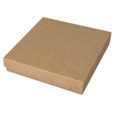 Sober ask och lock 125x125x32 mm natur (100-pack)