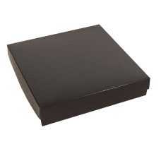 Sober ask och lock 125x125x25 mm svart (100-pack)