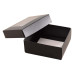 Sober ask och lock fönster 78x82x32 mm svart (100-pack)