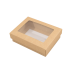 Sober ask och lock fönster 112x82x32 mm natur (100-pack)