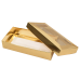 Sober ask och lock fönster 159x78x32 mm guld (100-pack)
