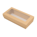 Sober ask och lock fönster 159x78x25 mm natur (100-pack)