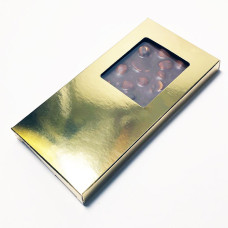 Prov: Ask till chokladkaka 160x80x15 mm guld blank 
