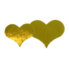 Hjärta 40x48 mm guld (1000-pack)