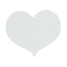 Hjärta 40x48 mm vit  (1000-pack)