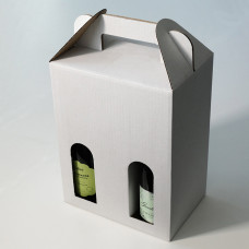 Flasklåda fönster 256x176x360mm vit 6 flaskor (10-pack)