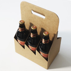 Flaskkorg 225x150x320mm natur brun 6 flaskor (30-pack)