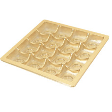 Insats 160x160x20 mm  16 pr guld (100-pack)