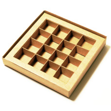 Insats med ram 160x160x19 mm naturbrun (100-pack)