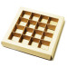 Insats med ram 160x160x19 mm naturbrun (100-pack)