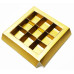 Prov: Insats med ram 125x125x19 mm guld 