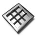 Prov: Insats med ram 125x125x19 mm svart 