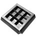 Prov: Insats med ram 125x125x19 mm svart 