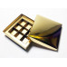 Prov: Insats med ram 125x125x19 mm guld 