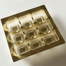 Insats 125x125x20 mm  9 pr guld (100-pack) Andrahandssortering