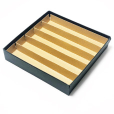 Insats i filer 160x160x19 mm naturbrun kartong (100-pack)