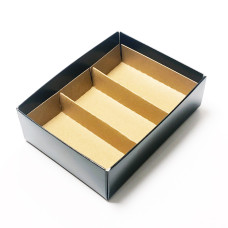 Insats i filer 112x82x19 mm naturbrun kartong (100-pack)