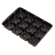 Insats 159x112x20 mm 12 pr svart (100-pack)