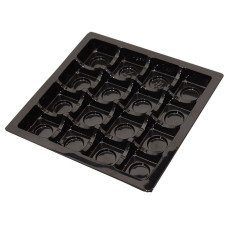 Insats 160x160x20 mm  16 pr svart (100-pack)