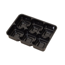Insats 112x82x20 mm 6 pr svart (100-pack)