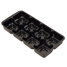 Insats 159x78x20 mm 8 pr svart (100-pack)