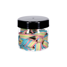 Plastburk rund med svart lock Ø83x70 mm, 300ml, 12-p