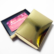 Ask till presentkort 112x82x25 mm guld inkl inrede (100-pack)