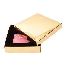 Presentkortsask Sober 125x125x25 mm guld (100-pack)