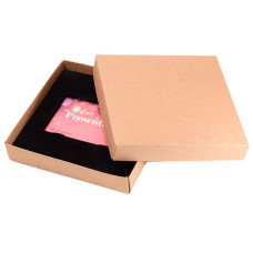 Presentkortsask Sober 125x125x25 mm natur (100-pack)