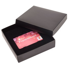 Presentkortsask Sober 125x125x25 mm svart (100-pack)