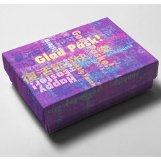 Ask med lock påsk Grafitti, 112x82x32/20 mm (100-pack)