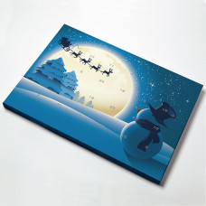 Adventskalender Snögubbe 420x310x26 mm  (25-pack)