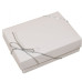 Sober elastisk snodd rosett 8" silver (50-pack)