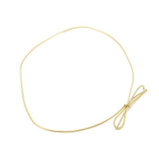 Sober elastisk snodd rosett 10" guld (50-pack)