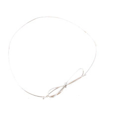 Sober elastisk snodd rosett 10" silver (50-pack)
