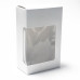 Kapsel med fönster 80x45x130 mm matt vit 100-pack