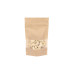 Doypack Standup Zip-påse Med Fönster Naturbrun 85x50x140 mm 100-P